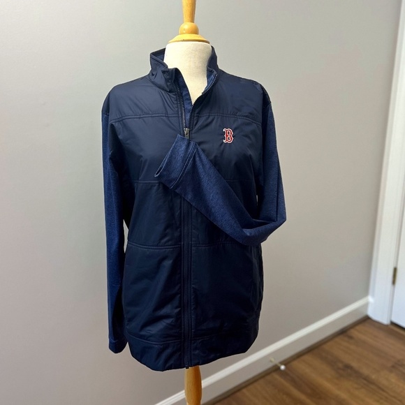 Cutter & Buck Boston Blue Stealth Hybrid Quilted Mens Full Zip Jacket Sz L - Picture 4 of 16